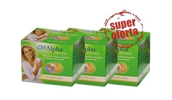 Pachet 3 cutii CH Alpha Osteo - Peptide Bioactive de Colagen
