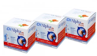 Pachet 3 Cutii CH Alpha Plus - Colagen lichid = 90 fiole de uz oral