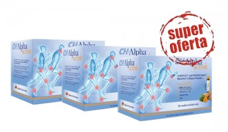 Pachet 3 cutii CH Alpha Active - Colagen 4 in 1 formula, 28 fiole de uz oral